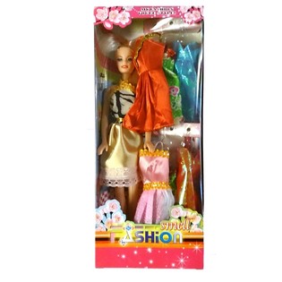 Mu&ntilde;eca de Juguete con 6 Vestidos Extras (6 ud.)
