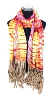 Bufanda de Estilo Ibiza Rosa y Amarillo (1 ud)