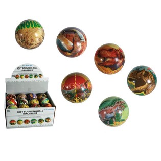 PELOTAS SALTARINAS SUAVES CON DINOSAURIOS (24 ud.)