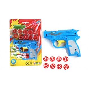 Pistola lanzadiscos en blíster (24 uds.)