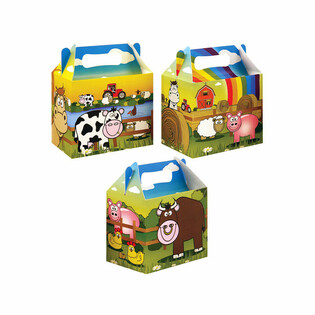 Caja de Menú Infantil Granja – 14 x 9,5 x 18 cm (12 uds.)