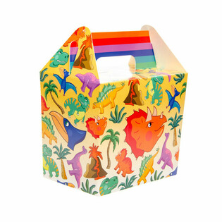 Caja de men&uacute; de dinosaurios / Cajita de regalo (12 unidades)