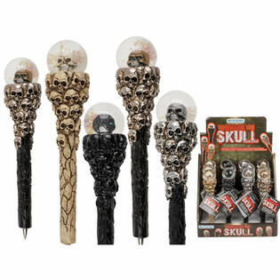 **MEGA BARATO** Bolígrafos de Calavera en Expositor (12 uds.)