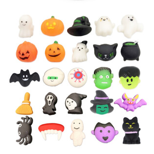 MIX FIGURAS SQUISHY DE HALLOWEEN EN CUBO (25 uds.)