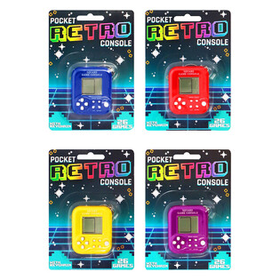 CONSOLA RETRO DE BOLSILLO CON LLAVERO - 26 JUEGOS (6 uds.)