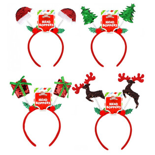 DIADEMAS DE NAVIDAD SURTIDAS (12 uds.)